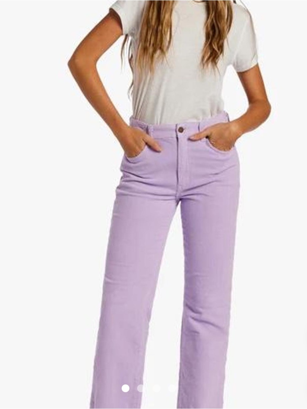 Billabong Lavender Corduroy Women Jeans